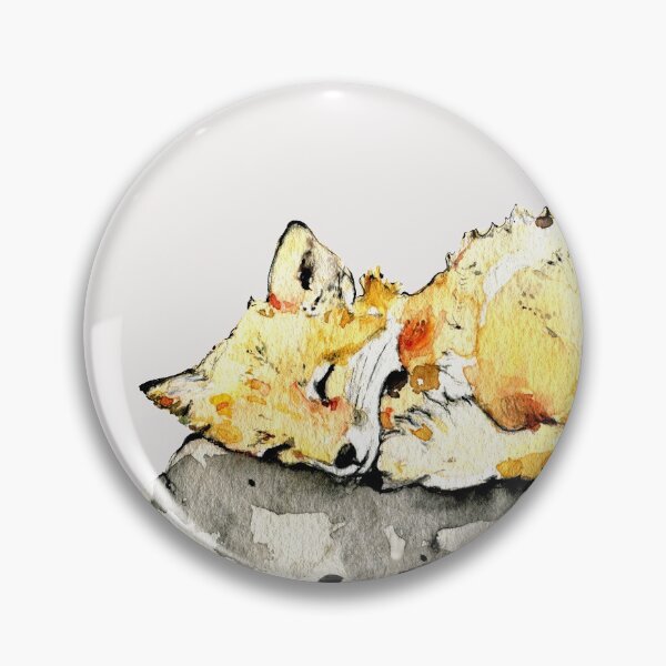 Item preview, Little sleeping fox - watercolor illustration designed and sold by lineosa.