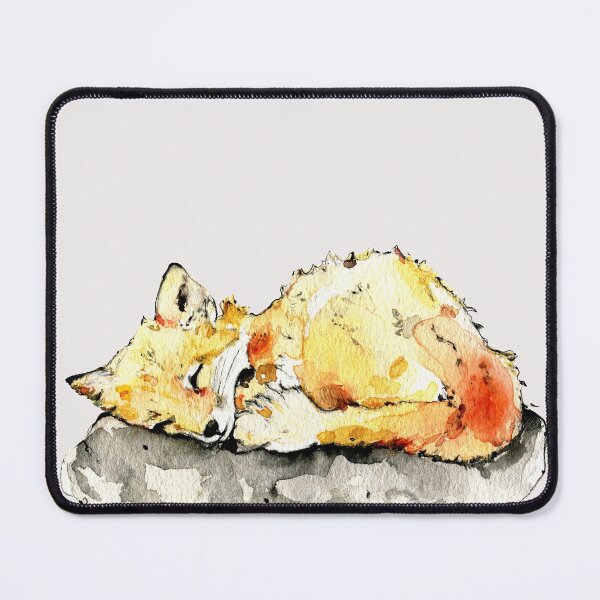Item preview, Little sleeping fox - watercolor illustration designed and sold by lineosa.