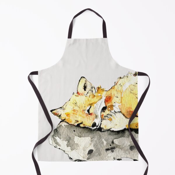 Item preview, Little sleeping fox - watercolor illustration designed and sold by lineosa.