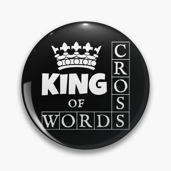 Item preview, King Of Crosswords, Fun Slogan For Quiz And Crossword Puzzles Fans designed and sold by TrulyEpoque.