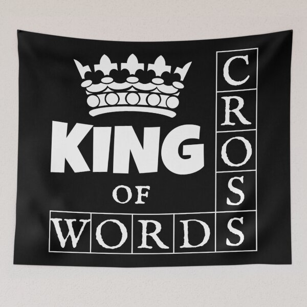 Item preview, King Of Crosswords, Fun Slogan For Quiz And Crossword Puzzles Fans designed and sold by TrulyEpoque.