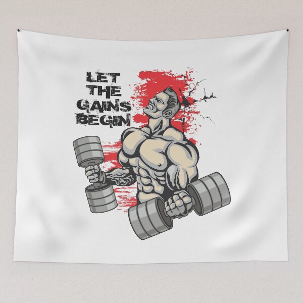 Item preview, Let the gains begin - Crazy gains - Nothing beats the feeling of power that weightlifting, powerlifting and strength training it gives us! A beautiful vintage design representing body positivity! designed and sold by crazycollective.