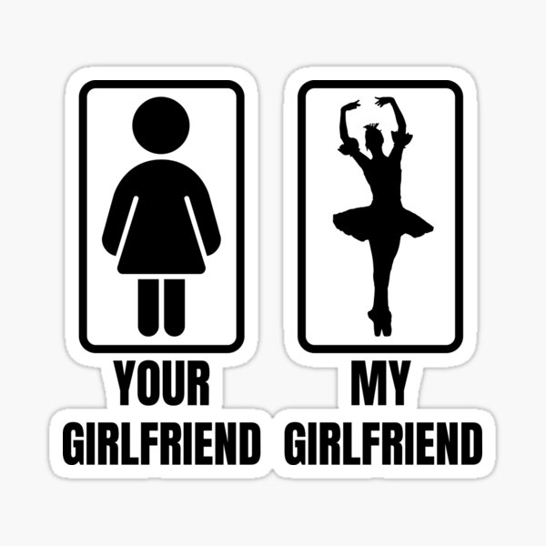 Ballerina Girlfriend Sticker