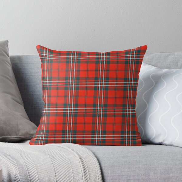 plaid christmas throw pillow