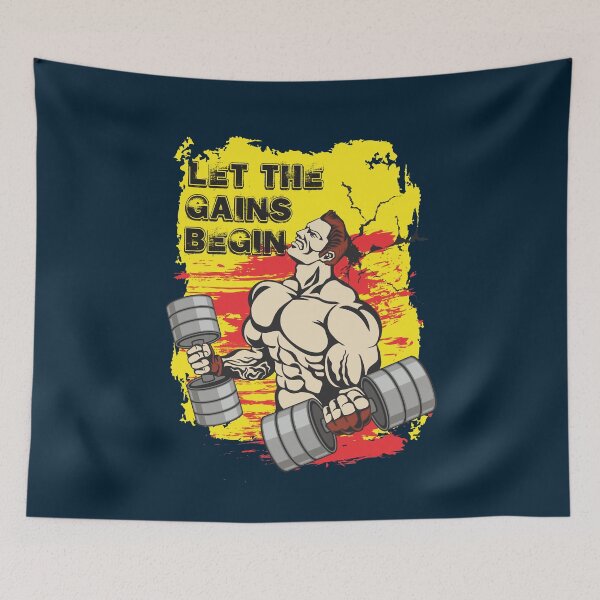 Item preview, Let the gains begin - Crazy gains - Nothing beats the feeling of power that weightlifting, powerlifting and strength training it gives us! A beautiful vintage design representing body positivity! designed and sold by crazycollective.