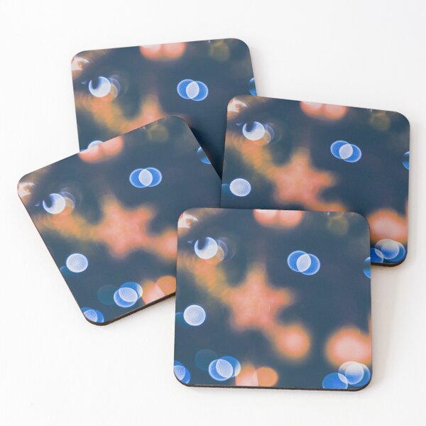 Item preview, Background of christmas lights in orange and blue designed and sold by Photopat.