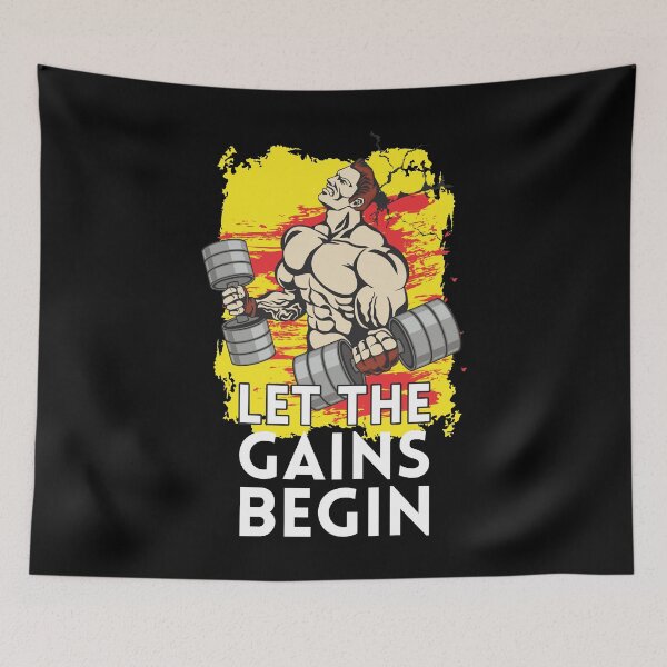 Item preview, Let the gains begin - Crazy gains - Nothing beats the feeling of power that weightlifting, powerlifting and strength training it gives us! A beautiful vintage design representing body positivity! designed and sold by crazycollective.
