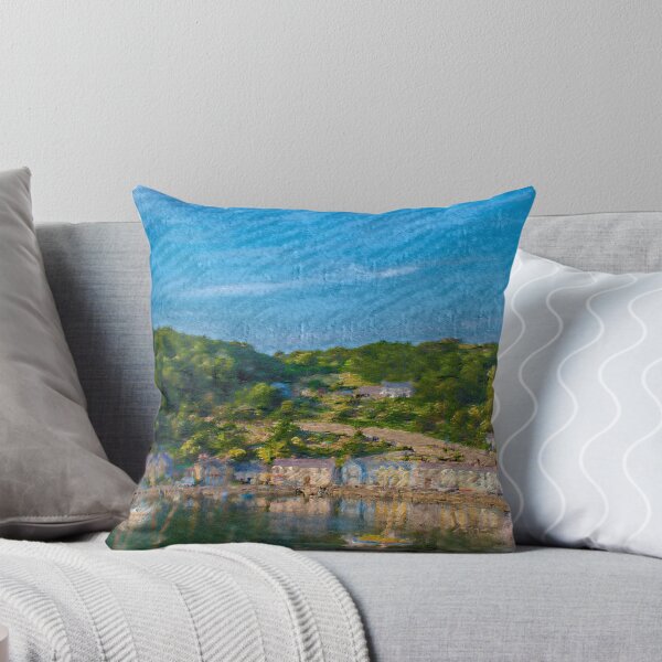 Artikelvorschau, Fishguard Unterstadt Kunstdruck Pembrokeshire entworfen und verkauft von Debra Angel.