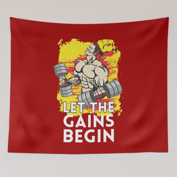 Item preview, Let the gains begin - Crazy gains - Nothing beats the feeling of power that weightlifting, powerlifting and strength training it gives us! A beautiful vintage design representing body positivity! designed and sold by crazycollective.