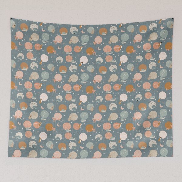Item preview, Tiny hearts - dark blue designed and sold by MoshitoDesigns.