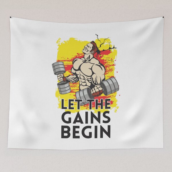 Item preview, Let the gains begin - Crazy gains - Nothing beats the feeling of power that weightlifting, powerlifting and strength training it gives us! A beautiful vintage design representing body positivity! designed and sold by crazycollective.