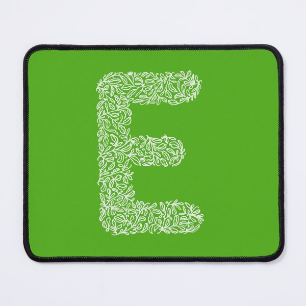 Item preview, E letter, pencil drawing, leafy monogram designed and sold by crafticdesign.