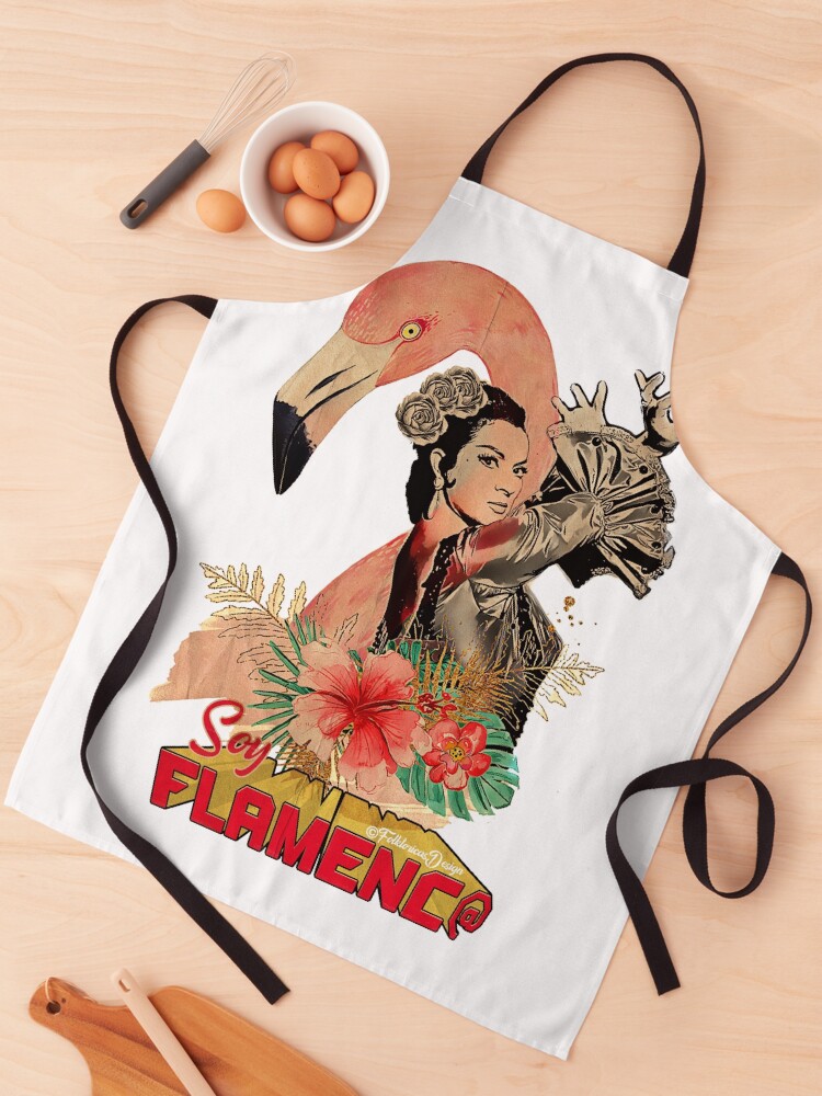 Imagen 1 de 6, Delantal con la obra Lola Flores Soy Flamenca, diseñada y vendida por danimota.