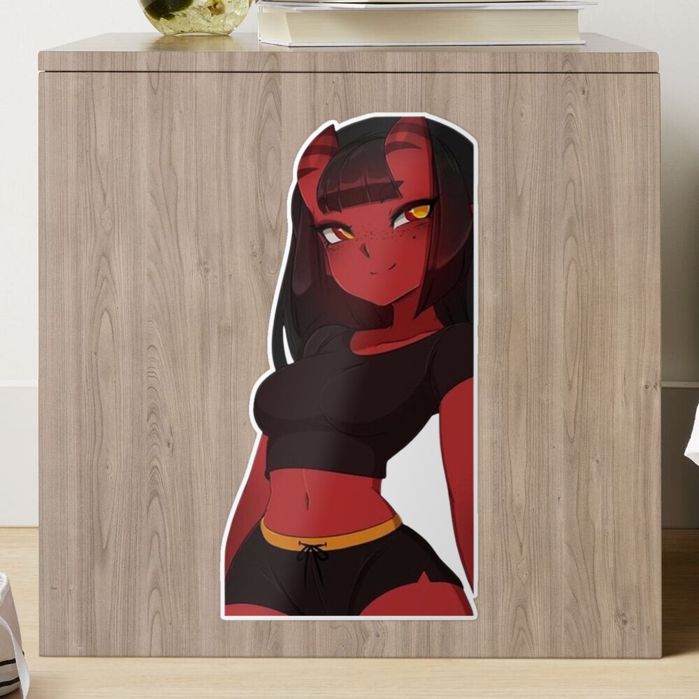 Meru The Succubus - Meru The Succubus ova - Meru Red Devil Skin - Meru Baby  - Demon Monster Girl Sticker for Sale by Shop signer | Redbubble