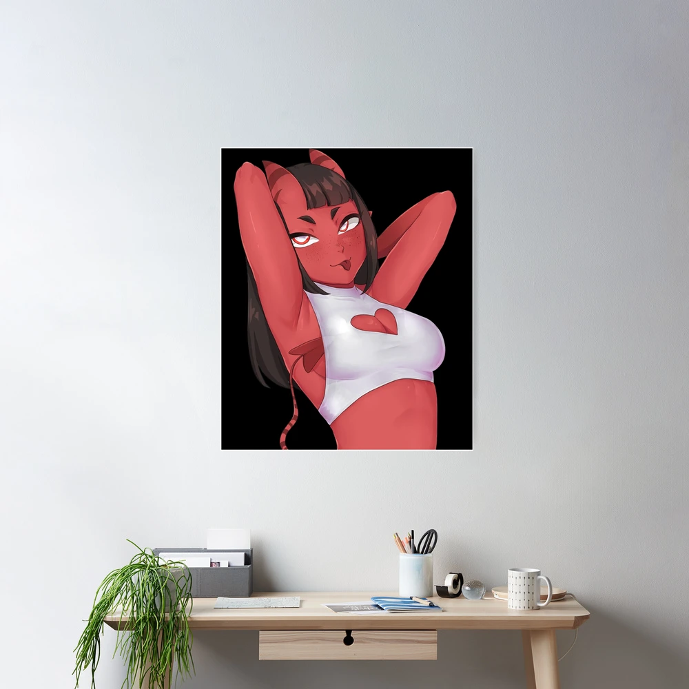 Meru The Succubus - Meru The Succubus ova - Meru Red Devil Skin - Meru Baby  - Demon Monster Girl Poster for Sale by Shop signer | Redbubble