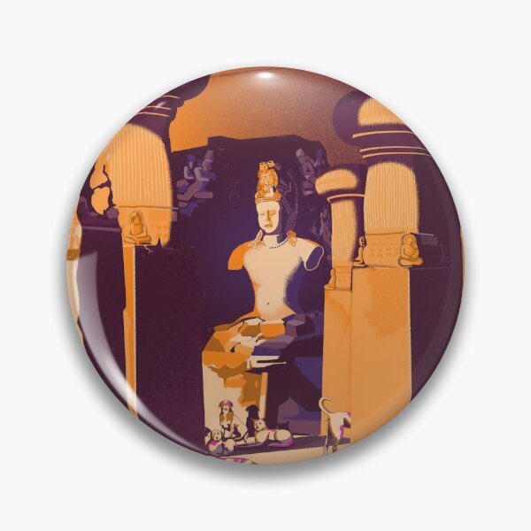 Item preview, Downward dog in the Elephanta Caves designed and sold by Alexandra Wong.