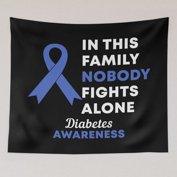 Item preview, In This Family Nobody Fights Alone Diabetes Awareness designed and sold by Color-Sparkle.