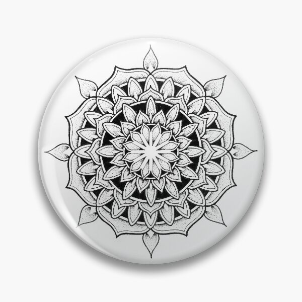 Item preview, Just another pen and ink dotwork mandala designed and sold by René Voortwist Pen and Ink art.