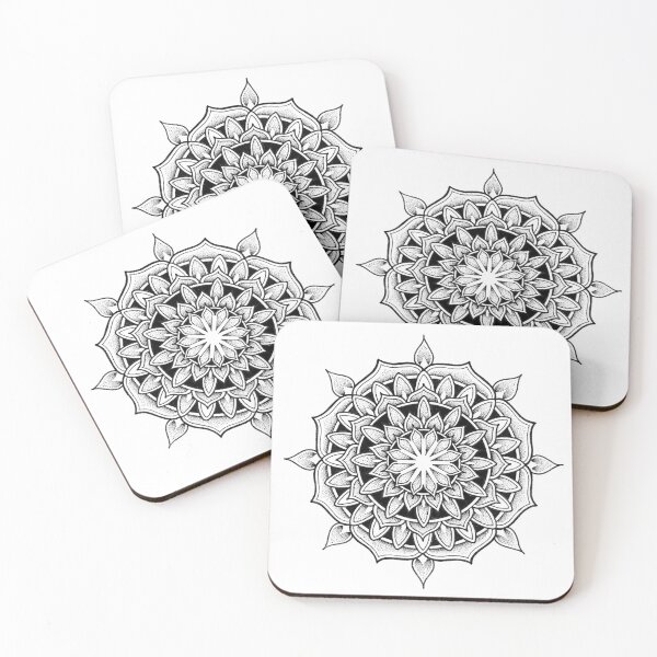Item preview, Just another pen and ink dotwork mandala designed and sold by René Voortwist Pen and Ink art.