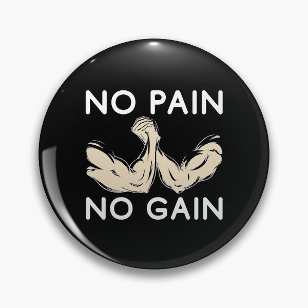 Item preview, No pain no gain - Crazy gains - Nothing beats the feeling of power that weightlifting, powerlifting and strength training it gives us! A beautiful vintage design representing body positivity! designed and sold by crazycollective.