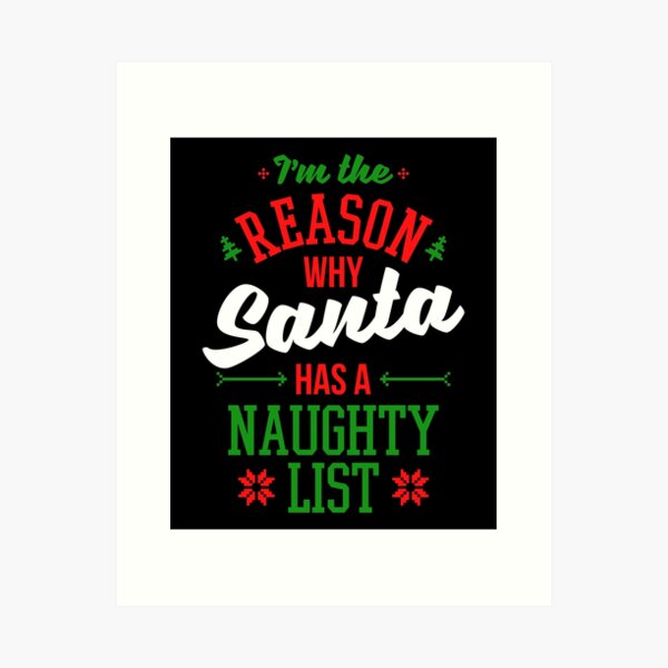 Item preview, Naughty List designed and sold by VomHaus.