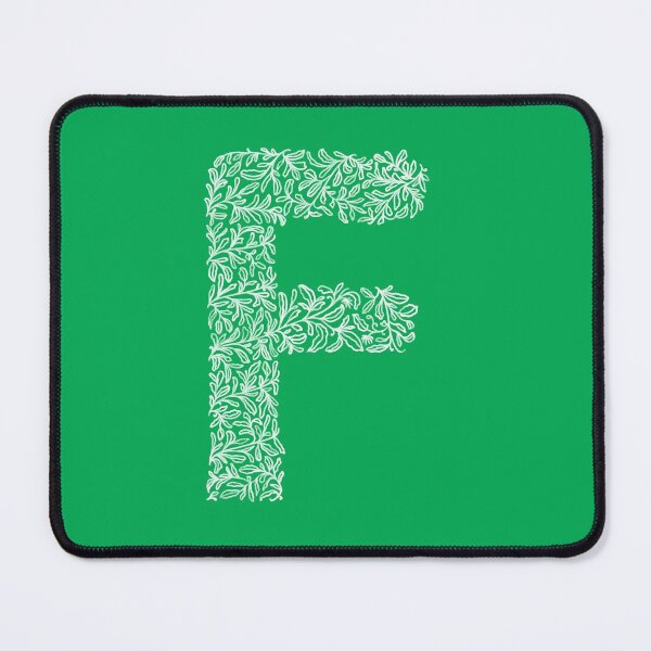 Item preview, F letter, pencil drawing, leafy monogram designed and sold by crafticdesign.
