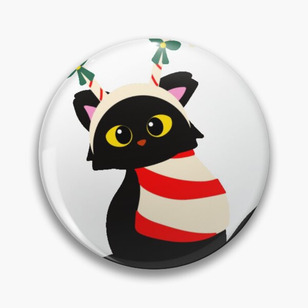 Item preview, Cute Black Christmas Cat  designed and sold by TeamManja.