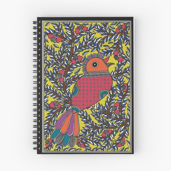 Item preview, Madhubani Painting, Indian Folk Art, Singing Bird designed and sold by FolkTrends-byAD.