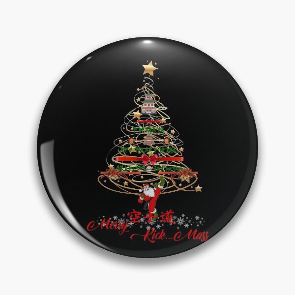 Item preview, Merry Kick... Mass, Funny Karate Christmas Tree, Martial Arts Humour Holiday Design designed and sold by Zanshin-Art.