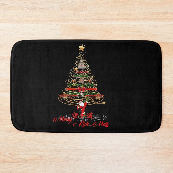 Item preview, Merry Kick... Mass, Funny Karate Christmas Tree, Martial Arts Humour Holiday Design designed and sold by Zanshin-Art.