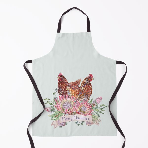 Item preview, Merry Cluckmas Chicken with Festive Flora designed and sold by becca-boyce.