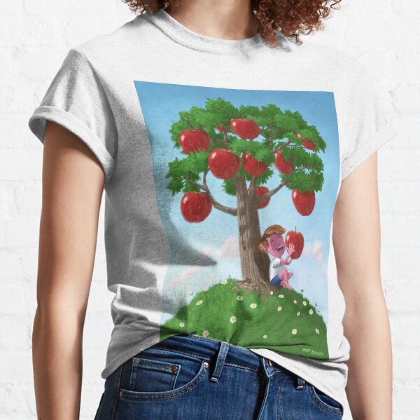 boy with apple t shirt