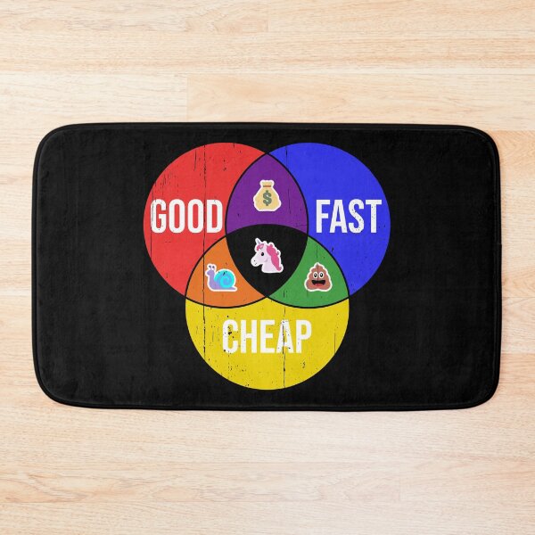 Item preview, Good, Fast, Cheap: The Venn diagram of Client Service or Project Management designed and sold by Happy Puppy Print On Demand.