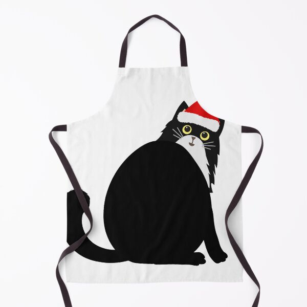 Item preview, Gato de esmoquin negro con sombrero de Navidad designed and sold by TeamManja.