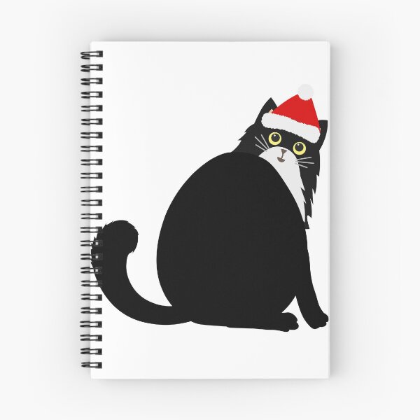 Item preview, Gato de esmoquin negro con sombrero de Navidad designed and sold by TeamManja.