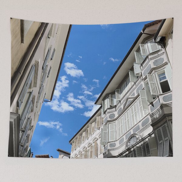 Item preview, Wall of houses in Italy with clouds designed and sold by TheNordicDesign.