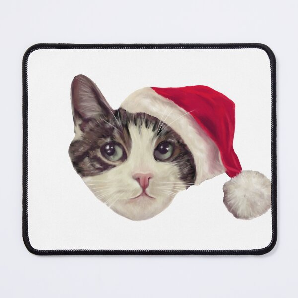 Item preview, Cat in Santa Hat designed and sold by Wondersofwhimsy.