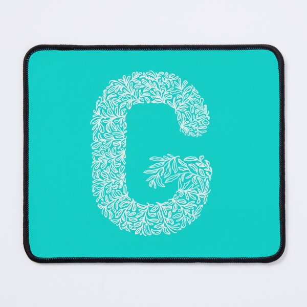 Item preview, G letter, pencil drawing, leafy monogram designed and sold by crafticdesign.