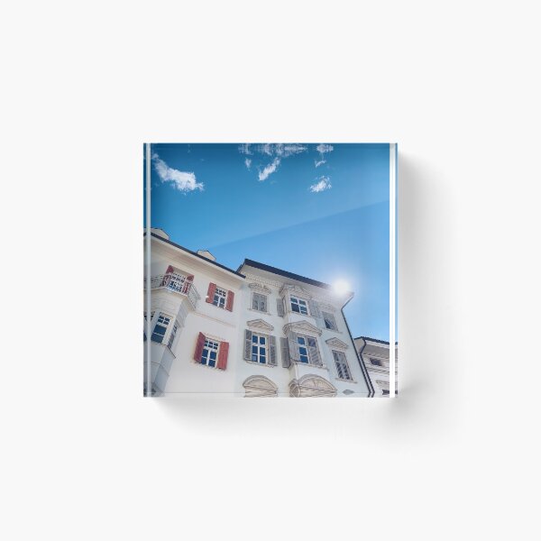 Item preview, Wall of houses in Italy with red windows designed and sold by TheNordicDesign.