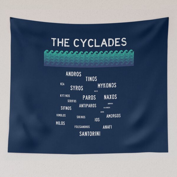 Item preview, The Cyclades, Greece designed and sold by Happy Puppy Print On Demand.