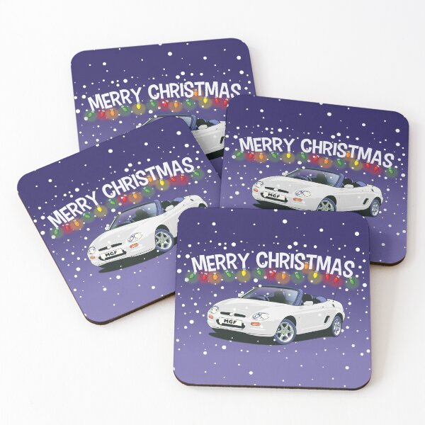 Item preview, White MGF Car Christmas Card designed and sold by Webazoot Industries - Car Art.