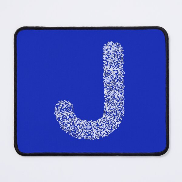 Item preview, J letter, pencil drawing, leafy monogram designed and sold by crafticdesign.