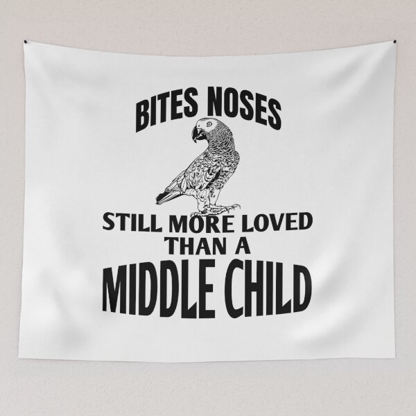 Item preview, Cute Parrot Joke, Funny Middle Child designed and sold by AloraDawnEve.