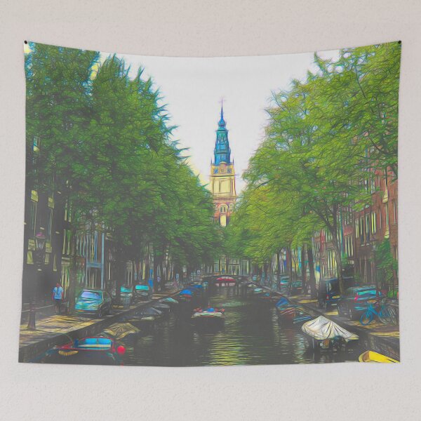 Aperçu de l'œuvre Canal à Amsterdam créée et vendue par Ingrid Hütten.