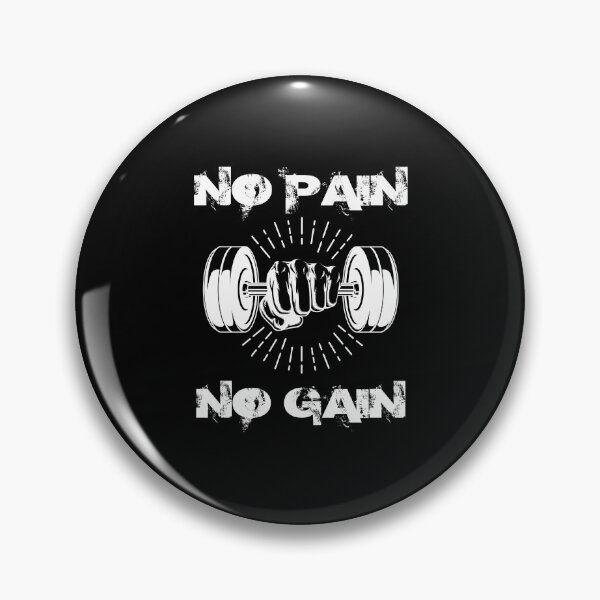 Item preview, No pain no gain - Crazy gains - Nothing beats the feeling of power that weightlifting, powerlifting and strength training it gives us! A beautiful vintage design representing body positivity! designed and sold by crazycollective.