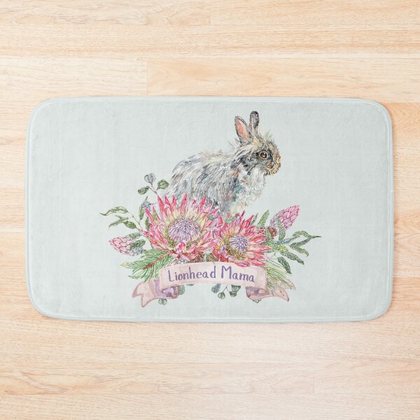 Item preview, Lionhead Rabbit Mama with Festive Flora designed and sold by becca-boyce.