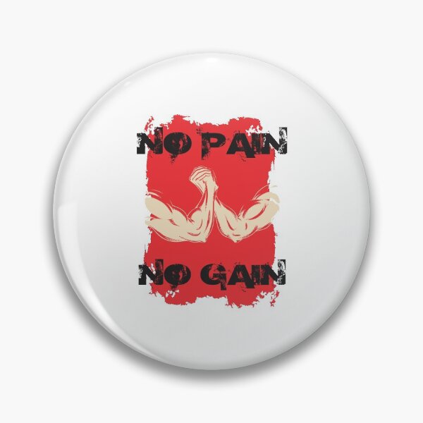 Item preview, No pain no gain - Crazy gains - Nothing beats the feeling of power that weightlifting, powerlifting and strength training it gives us! A beautiful vintage design representing body positivity! designed and sold by crazycollective.