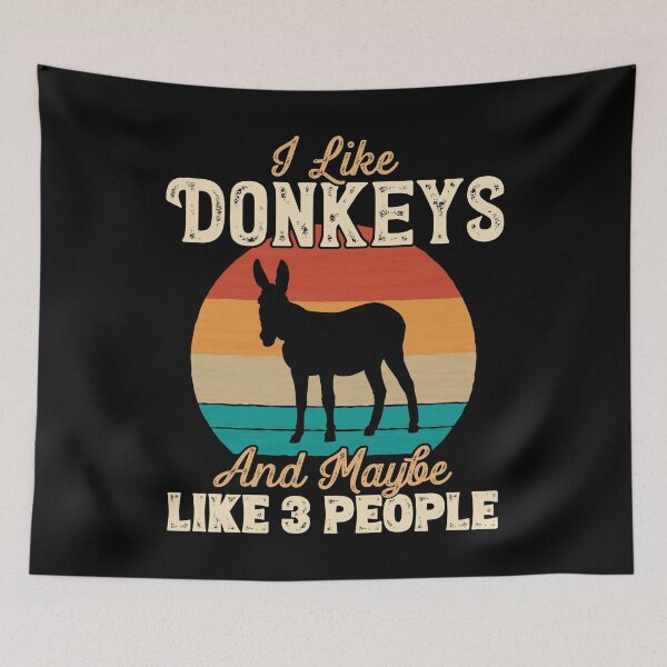 Item preview, I Like Donkeys and Maybe Like 3 People - Gifts for Farmers graphic designed and sold by theodoros20.