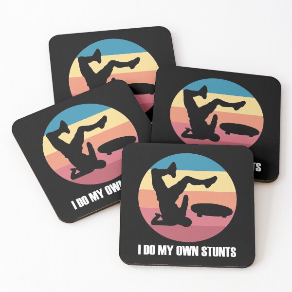 Aperçu de l'œuvre I Do My Own Stunts Funny Skateboard Skate Cadeau produit créée et vendue par theodoros20.