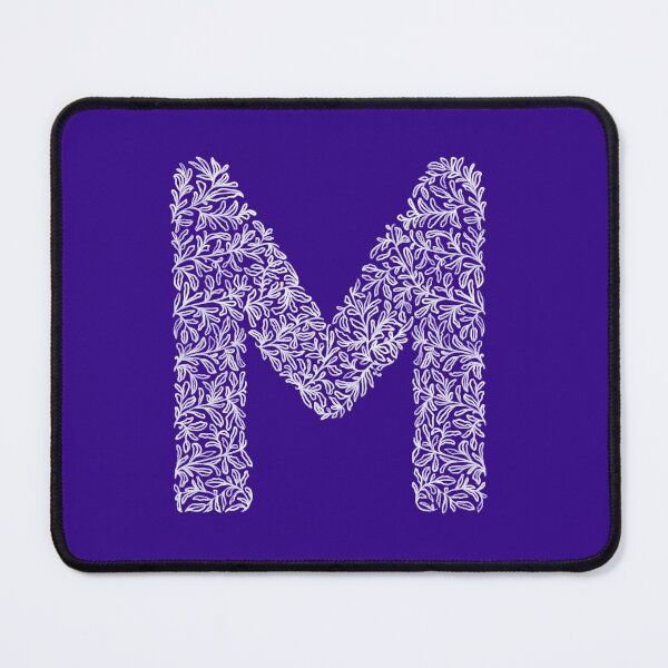 Item preview, M letter, pencil drawing, leafy monogram designed and sold by crafticdesign.